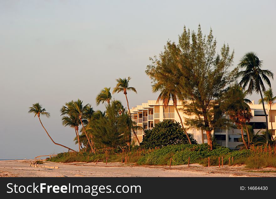 Oceanfront Beach Condominium Morning Sanibel Island Florida