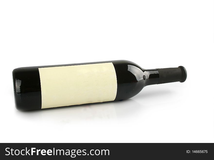 Wine bottles isolated on white background