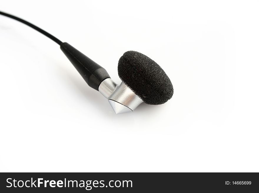 The black headset isolated on white background