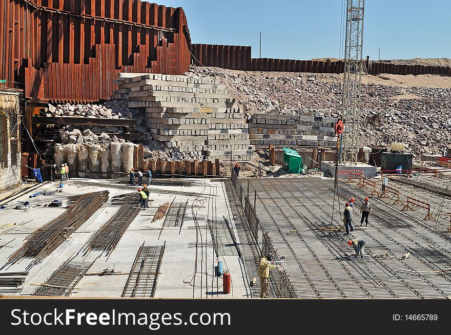 Big build. Tunnel construction. Workers and technology