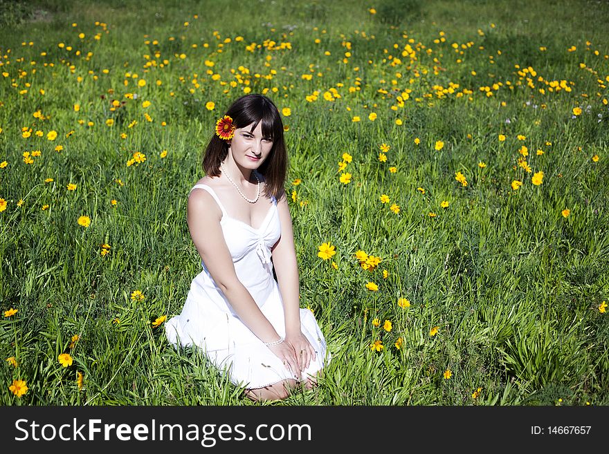 Girl posing in the middle of nature. Girl posing in the middle of nature