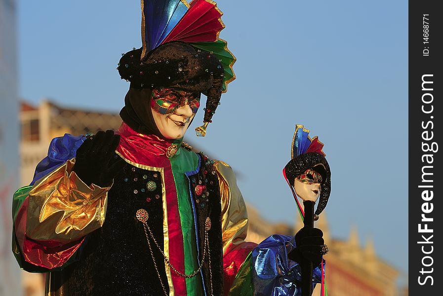 Venezia Carnival, Man with Mask. Venezia Carnival, Man with Mask