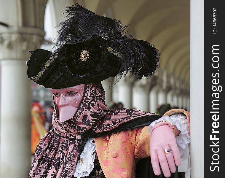 Venice Carnival Festival, Man with Black Hat