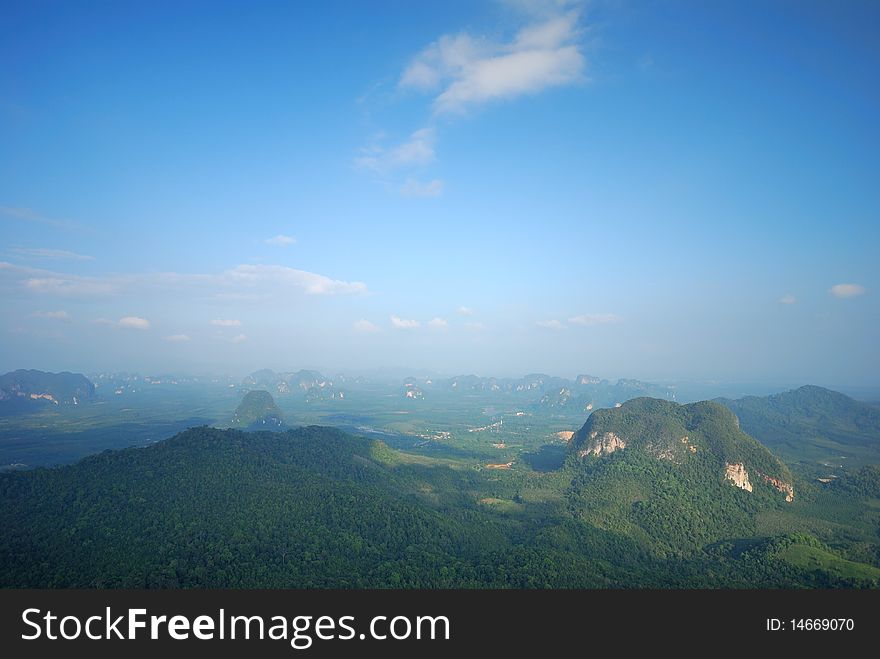 Land and sky from bird's-eye view at thailand. Land and sky from bird's-eye view at thailand