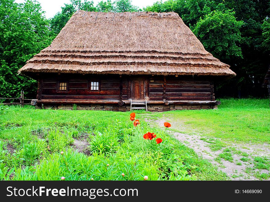 Old wooden house in the forest. Old wooden house in the forest