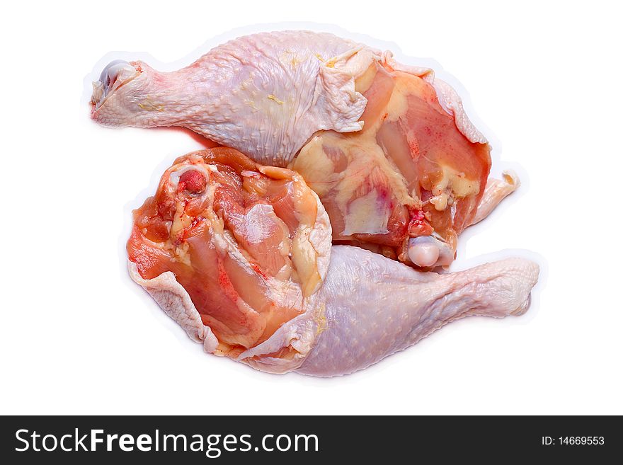 Raw chicken's legs