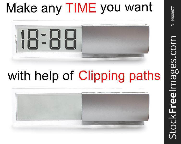 Clock + Time By Clipping Paths