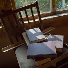 Books Covered With Dust Royalty Free Stock Images