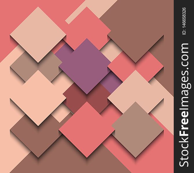 Multicolored squares with realistic shadows. Vector illustration. Multicolored squares with realistic shadows. Vector illustration.