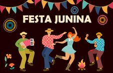 Free Festa Junina. Latin American Holiday. Vector Illustration. Idea Template For Banner, Poster, Card, Postcard And Printable. Royalty Free Stock Image - 146663286