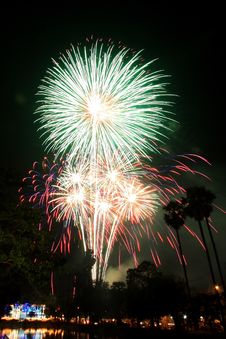 Firework Of The Thai Father S Day Royalty Free Stock Images