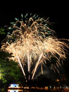 Firework Of The Thai Father S Day Royalty Free Stock Images Firework Of The Thai Father S Day Royalty Free Stock Images