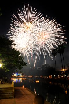 Firework Of The Thai Father S Day Stock Images Firework Of The Thai Father S Day Stock Images