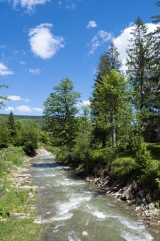 Mountainous River Royalty Free Stock Photo Mountainous River Royalty Free Stock Photo