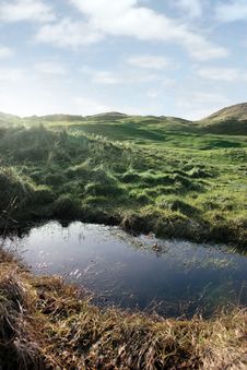 Links Golf Course Water Trap Royalty Free Stock Images Links Golf Course Water Trap Royalty Free Stock Images