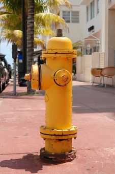 Fire Hydrant On Ocean Drive Stock Photo Fire Hydrant On Ocean Drive Stock Photo