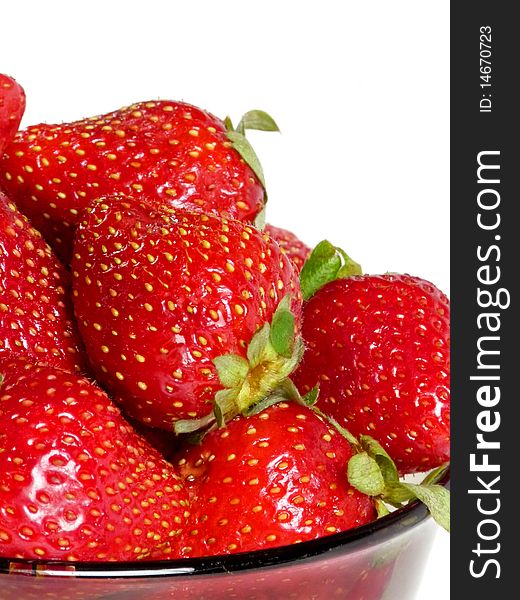 Delicious strawberry on a white background, isolation. Delicious strawberry on a white background, isolation