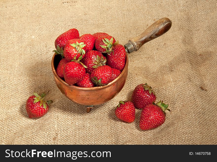 Strawberry In A Copper Bowl