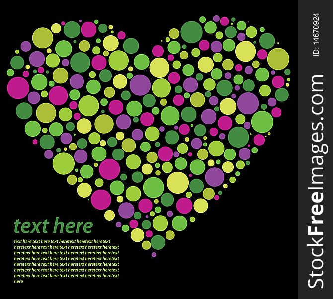 Text Concept Of Heart