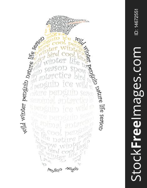 King penguin was created with typographic design