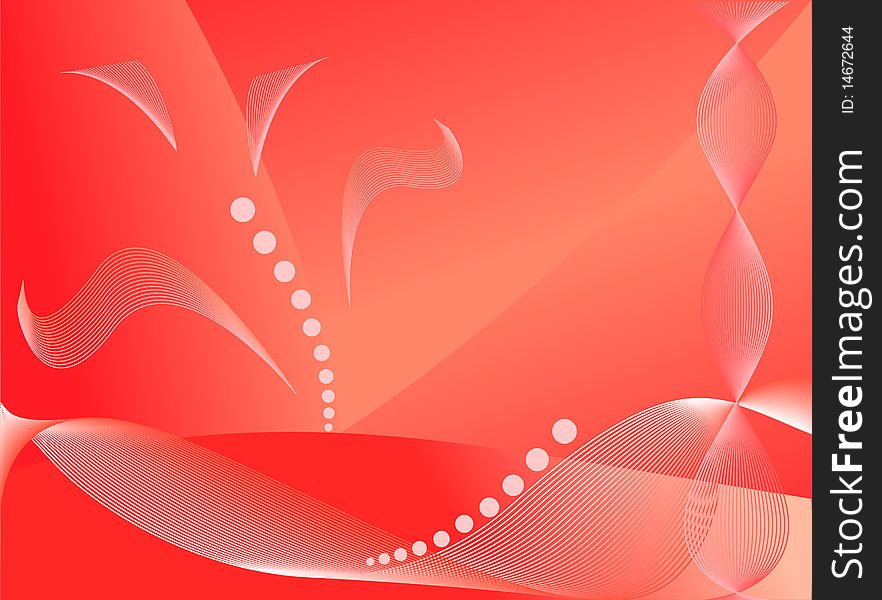 Abstract background with the red gradients and flower