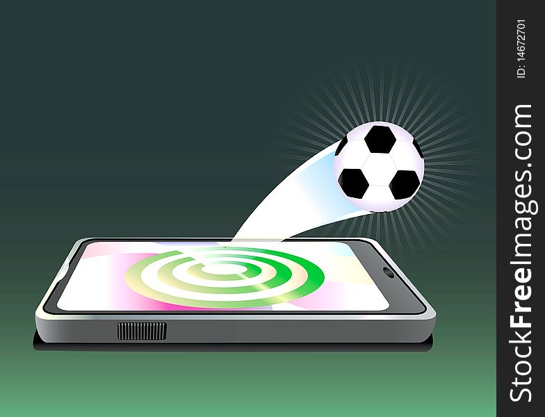 Mobile phone with ball target.