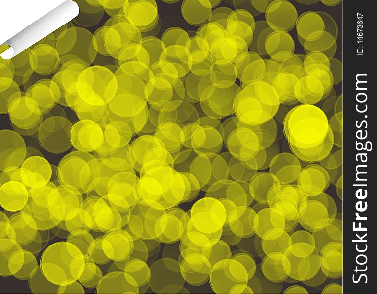 Magic golden bubbles abstract background