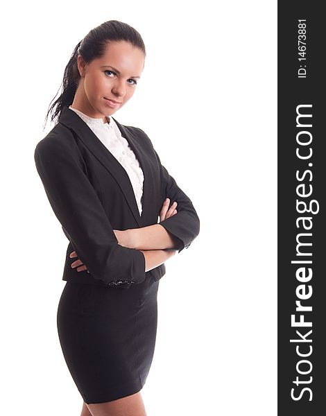 Businesswoman isolated or isolate on white background