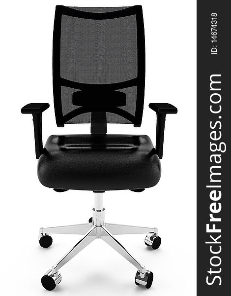 3d office armchair leather black