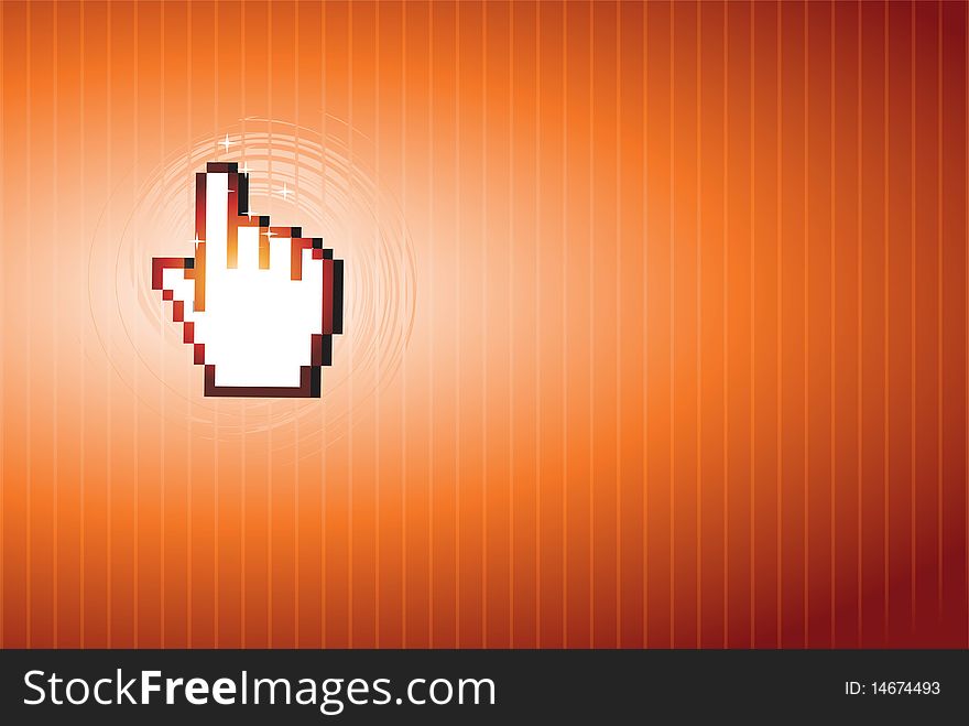 Hand pointer color colorful cursor isolated on background illustrations. Hand pointer color colorful cursor isolated on background illustrations