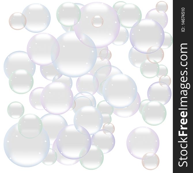 This image shows a color bubbles soft and semi transparent