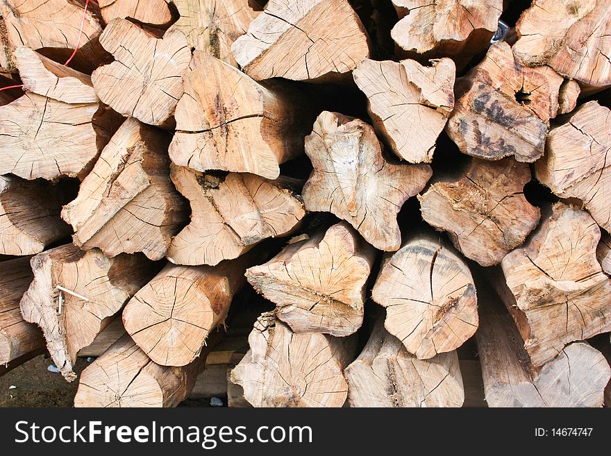 Bunch of wooden sticks background