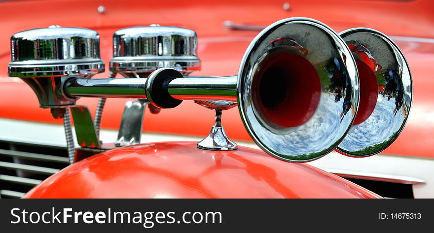 Old vintage classic car, closeup. Old vintage classic car, closeup.