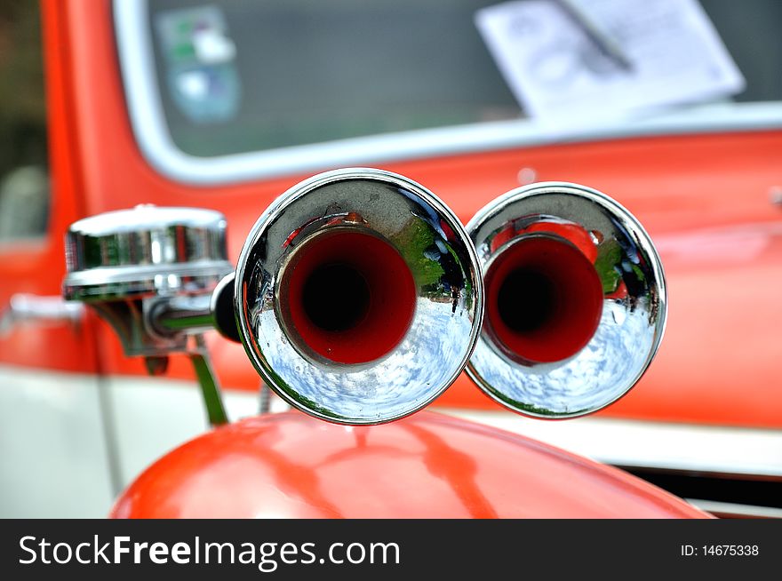 Old vintage classic car, closeup. Old vintage classic car, closeup.