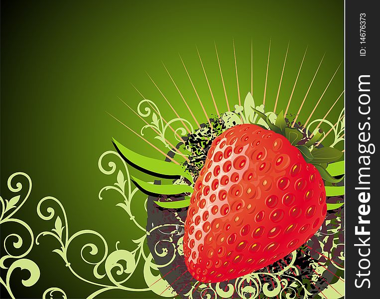 Card With Strawberry