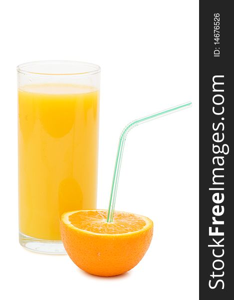 Orange Juice In A Decanter Isolated