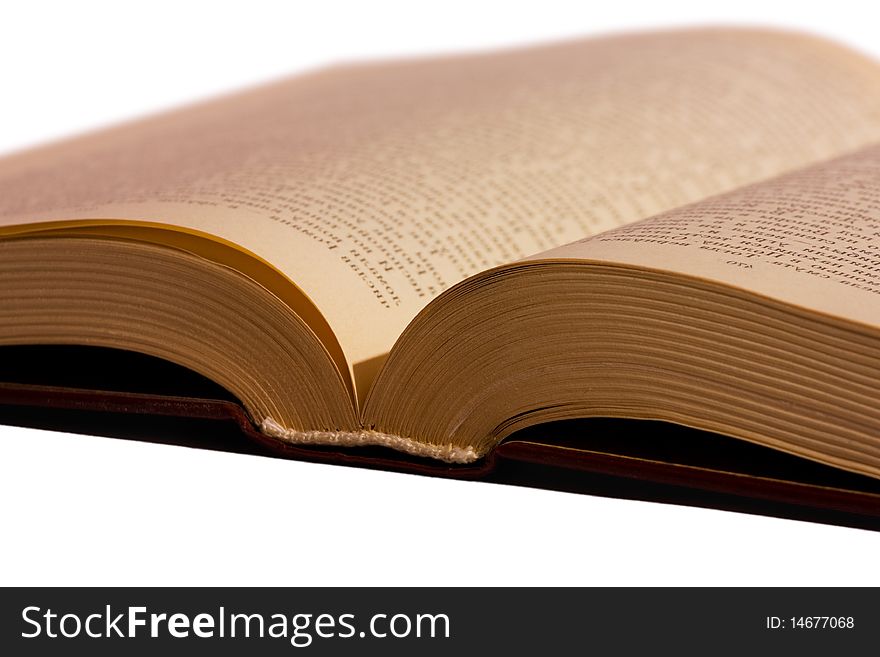 Open Book Closeup Isolated
