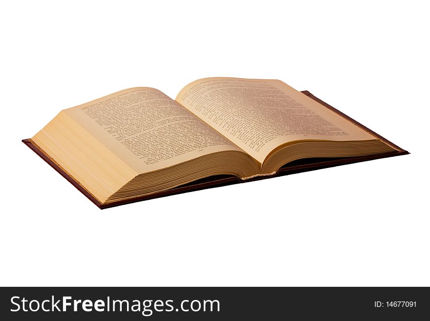 Open Book Closeup Isolated