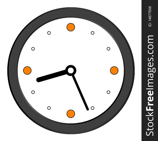 Illustration of a modern clock