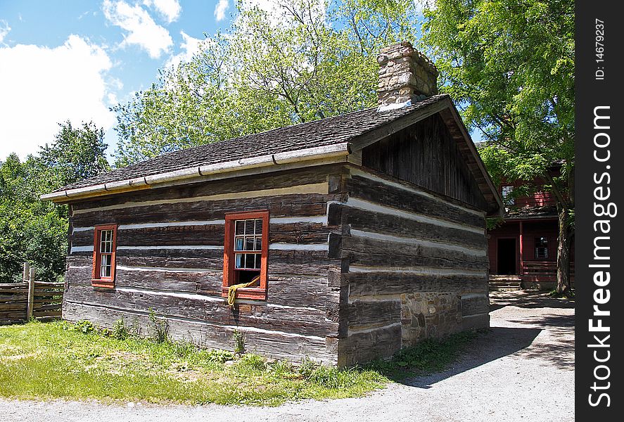 Home of pioneer family in Upper Canada. Home of pioneer family in Upper Canada