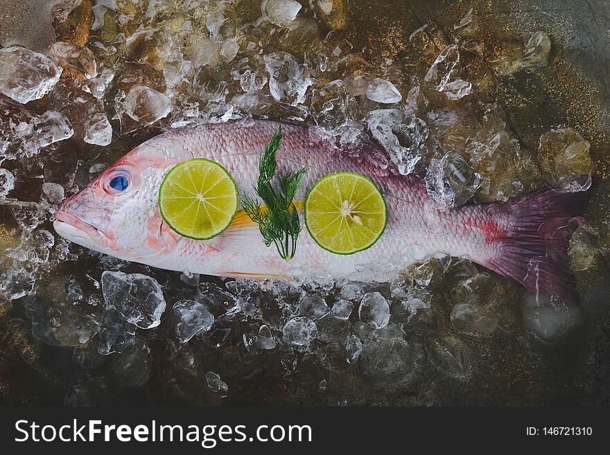 Fresh red snapper sea fish