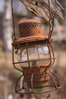 An Old Rusty Oil Lamp Stock Images An Old Rusty Oil Lamp Stock Images