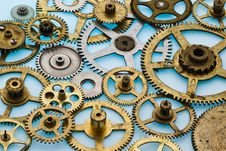 Old Gears Horizontal Stock Photography