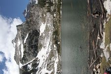 Snowy Alpine Lake Royalty Free Stock Photo