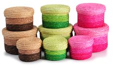 Straw Baskets. Stock Photos Straw Baskets. Stock Photos