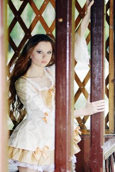 Girl In Summerhouse Stock Photo Girl In Summerhouse Stock Photo
