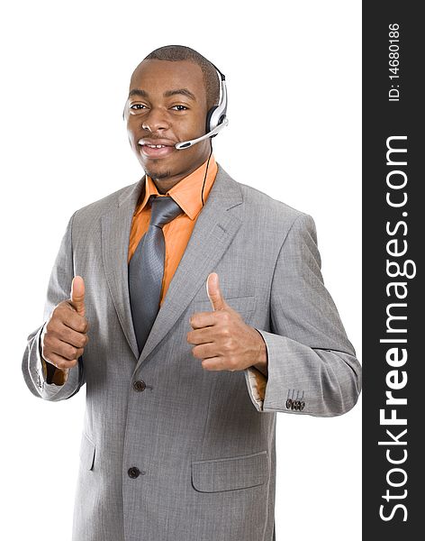 African American Customer Support Operator