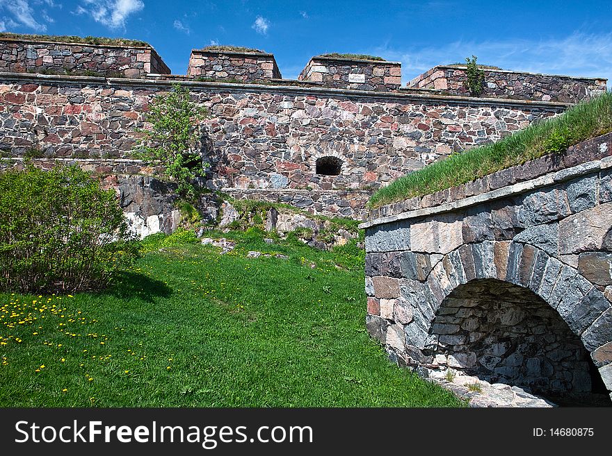 Old walls and bastions of Sweaborg fortress, Finland. Old walls and bastions of Sweaborg fortress, Finland