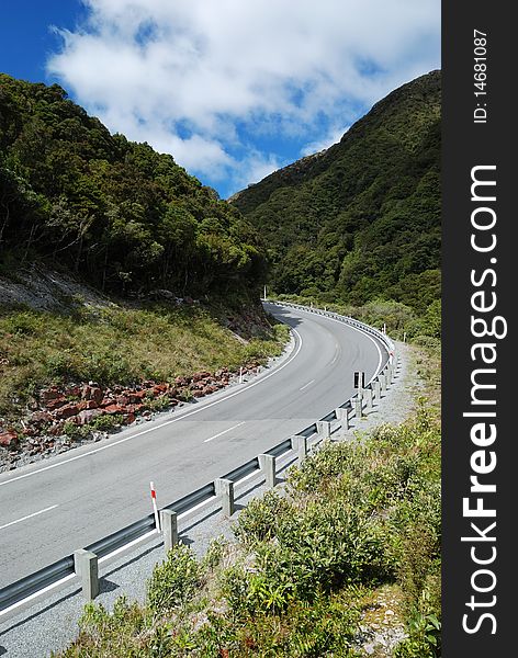 Road through Arthur's Pass, New Zealand. Road through Arthur's Pass, New Zealand