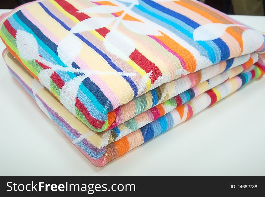 Beautiful Towel on a white background. Beautiful Towel on a white background